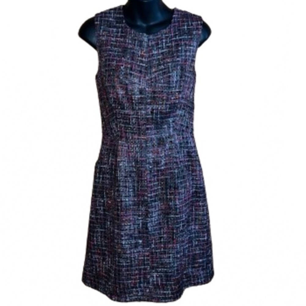 Milly gray tweed multi color mini dress size 4
